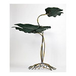 Столик приставной с тремя столешницами Тропические листья Tropical Forest gold варинант исполнения - 4 | Loft Concept в Омске