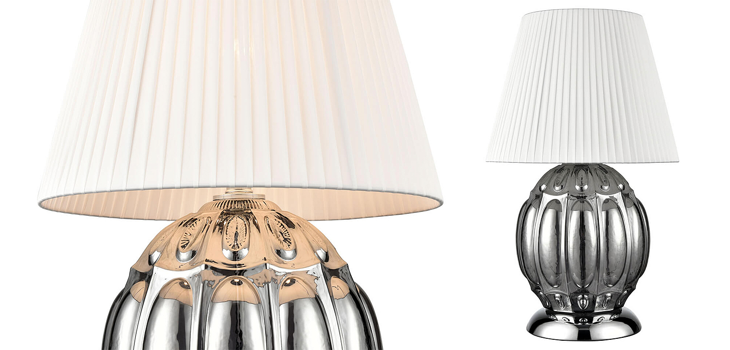 Настольная лампа ХРОМ Hailey Chrome Table Lamp Настольная лампа ХРОМ Hailey Chrome Table Lamp - Loft-Concept в Омске