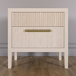 Прикроватная Тумбочка Primo с двумя ящиками Светлый дуб варинант исполнения - 1 | Loft Concept в Омске