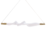 Люстра горизонтальная с волнистым белым плафоном Golden Swirl варинант исполнения - 1 | Loft Concept в Омске