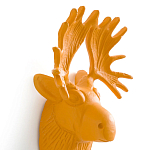 Настенный крючок голова оленя Deer Wall Hook Mustard варинант исполнения - 3 | Loft Concept в Омске