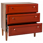Комод красный из массива бука с 3-мя ящиками Wenge Light варинант исполнения - 3 | Loft Concept в Омске