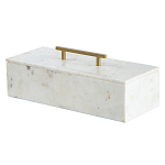 Шкатулка из белого мрамора Save Time варинант исполнения - 1 | Loft Concept в Омске