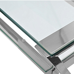 Стол письменный с прозрачной столешницей Corporate Identity варинант исполнения - 2 | Loft Concept в Омске