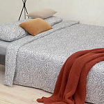 Постельное белье серого цвета с рисунком 200х220 см Blossom Essence варинант исполнения - 5 | Loft Concept в Омске