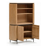 Буфет высокий из дерева манго и металла с открытыми полками и 2-мя дверцами Toinette варинант исполнения - 2 | Loft Concept в Омске