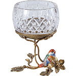 Чаша на ножке из стекла с бронзовыми элементами Bronze Branch варинант исполнения - 1 | Loft Concept в Омске