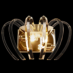 Бра золотого цвета с изогнутыми хрустальными элементами Radiant Ribbons варинант исполнения - 1 | Loft Concept в Омске