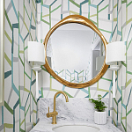 Зеркало в ассиметричной золотой раме Mirror of Aragorn варинант исполнения - 3 | Loft Concept в Омске