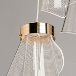 Люстра каскадная с 10-ю прозрачными плафонами Wave Line варинант исполнения - 10 | Loft Concept в Омске