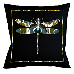 Подушка декоративная стрекоза сине-зелёный орнамент Ikat Pattern варинант исполнения - 1 | Loft Concept в Омске