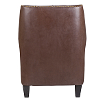 Кресло из натуральной кожи c мягкими подлокотниками на 4-х деревянных ножках из массива бука Joseph Armchair brown варинант исполнения - 3 | Loft Concept в Омске