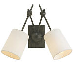 Бра с двумя тканевыми абажурами в форме цилиндра Prerequisites варинант исполнения - 2 | Loft Concept в Омске