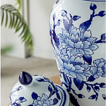 Ваза с крышкой и синим цветочным узором Blue & White Ornament  варинант исполнения - 6 | Loft Concept в Омске