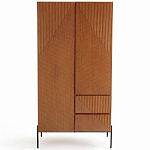 Шкаф с геометрическим рисунком на дверцах Anders Dark Wood варинант исполнения - 1 | Loft Concept в Омске