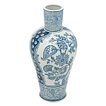 Ваза с голубым цветочным рисунком 43 см Blue & White Ornament варинант исполнения - 1 | Loft Concept в Омске