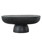 Столик кофейный черного цвета с овальной столешницей и круглым основанием Black Dalmen Table варинант исполнения - 1 | Loft Concept в Омске