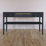 Дизайнерская Консоль с полкой и ящиком Primo Черный дуб варинант исполнения - 1 | Loft Concept в Омске