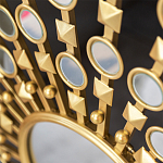 Зеркало-солнце в раме из металла с золотыми с лучами Rays of Peace варинант исполнения - 2 | Loft Concept в Омске