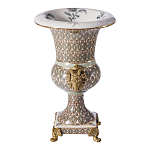 Ваза с овнами из фарфора с бронзовыми элементами Bronze Aries варинант исполнения - 3 | Loft Concept в Омске