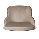 Барный стул со спинкой и подлокотниками на 4-х коричневых ножках Бежевый Велюр Ava Charm варинант исполнения - 2 | Loft Concept в Омске