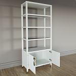 Стеллаж со стеклянными полками Elsa Dreams White варинант исполнения - 5 | Loft Concept в Омске