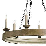 Люстра в форме кольца на 3-х черных цепях Glitter City Lights варинант исполнения - 1 | Loft Concept в Омске