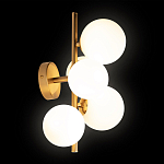 Бра с золотым основанием и 5-ю белыми шарообразными плафонами Bubble варинант исполнения - 3 | Loft Concept в Омске