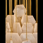 Люстра с фигурными подвесками из натурального камня Glowing Spheres варинант исполнения - 4 | Loft Concept в Омске