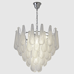 Люстра с подвесками из рифленного стекла в форме капель Textured Glass Chandelier варинант исполнения - 3 | Loft Concept в Омске
