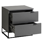 Тумба прикроватная цвета графит с ящиками Strict Lines варинант исполнения - 4 | Loft Concept в Омске