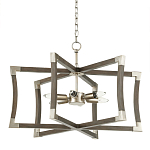 Подвесной светильник в форме фонаря серый Gray Eco Lantern варинант исполнения - 3 | Loft Concept в Омске