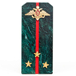 Сувенир Погон ВС из натурального камня змеевик Souvenir Epaulets варинант исполнения - 2 | Loft Concept в Омске