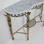 Консоль бронзовая с мраморной столешницей Bronze Console варинант исполнения - 1 | Loft Concept в Омске