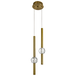 Подвесной светильник с 2-мя плафонами Celestin Spheres Brass Hanging Lamp варинант исполнения - 2 | Loft Concept в Омске