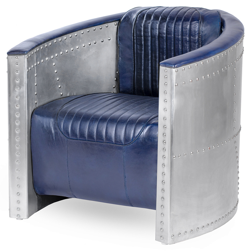 Кресло Aviator Tomcat chair Blue Алюминий Синий Кресло Aviator Tomcat chair Blue Алюминий Синий в Омске | Loft Concept