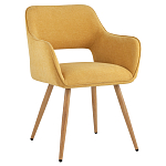 Стул в рогожке желтого цвета NEASAN STOOL варинант исполнения - 1 | Loft Concept в Омске