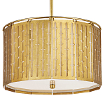 Люстра с золотым фактурным каркасом и тканевым абажуром Lustery Gold варинант исполнения - 2 | Loft Concept в Омске