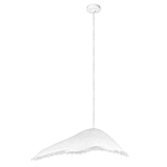 Подвесной светильник с асимметричным волнообразным абажуром и фактурной бахромой по краю Tactile Line варинант исполнения - 2 | Loft Concept в Омске