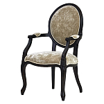 Стул из массива березы с подлокотниками и мягкой обивкой Vintage варинант исполнения - 1 | Loft Concept в Омске