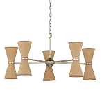 Люстра серебряного цвета с тканевыми абажурами Loft Rope Light варинант исполнения - 2 | Loft Concept в Омске