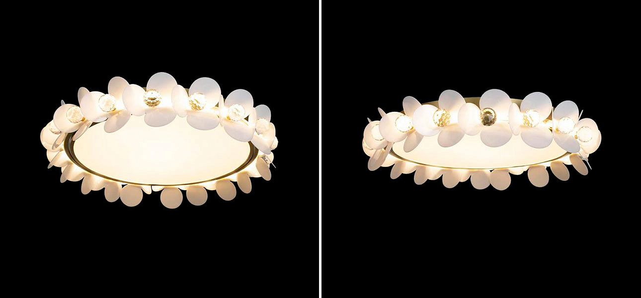Потолочный светильник Белые Цветы White Flowers Ceiling lamp D 48 Потолочный светильник Белые Цветы White Flowers Ceiling lamp D 48 - Loft-Concept в Омске
