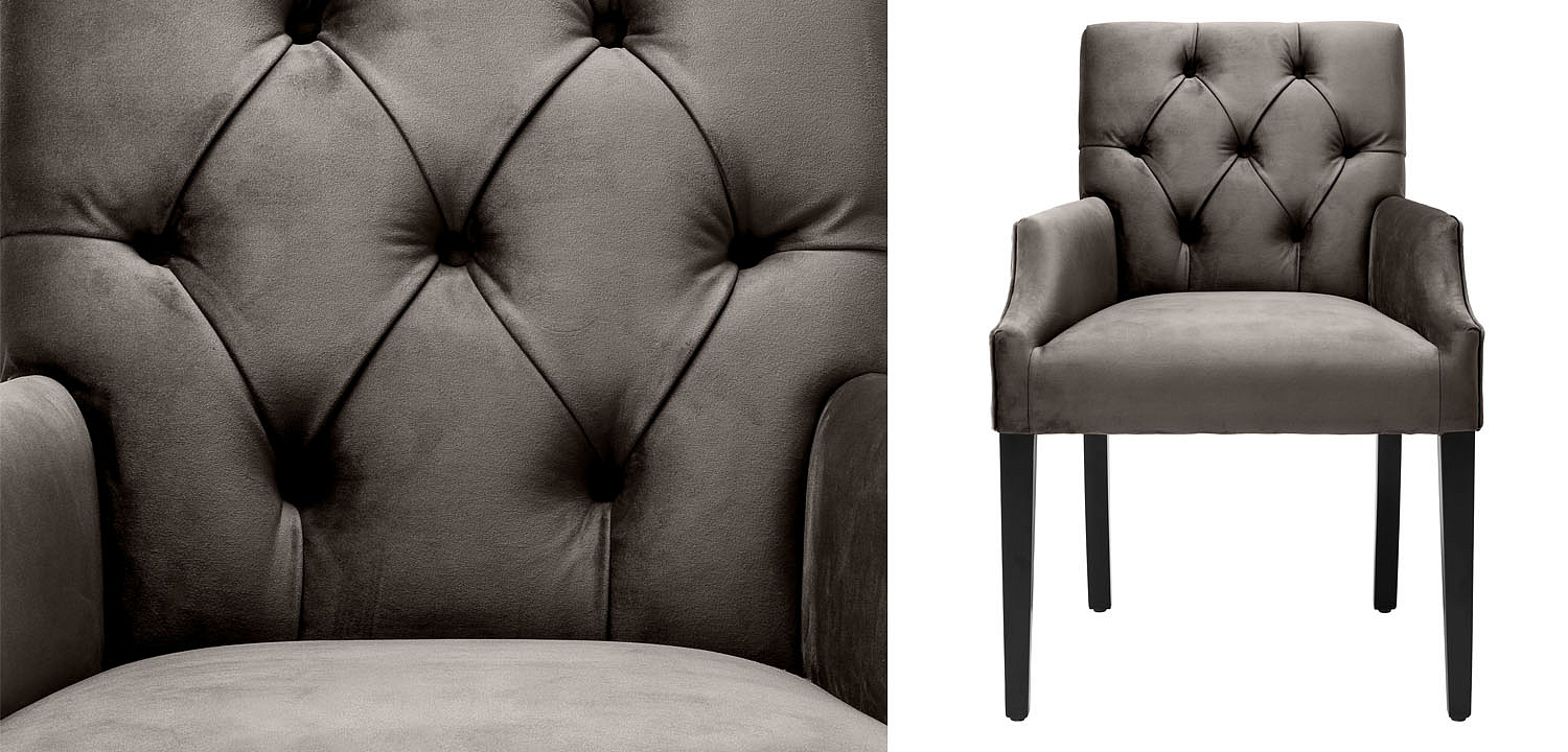 Стул Eichholtz DINING CHAIR ATENA WITH ARM dark Стул Eichholtz DINING CHAIR ATENA WITH ARM dark - Loft-Concept в Омске