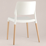 Пластиковый стул на ножках из массива бука Ferret White 4 шт варинант исполнения - 5 | Loft Concept в Омске