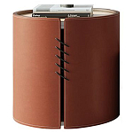 Круглый приставной стол Baxter Leather Side Table варинант исполнения - 1 | Loft Concept в Омске