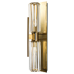 Бра с двумя хрустальными цилиндрическими плафонами Glass TUBE варинант исполнения - 1 | Loft Concept в Омске