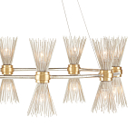 Люстра круглая с фактурными абажурами из тонких металлических палочек Wild Thorns варинант исполнения - 1 | Loft Concept в Омске