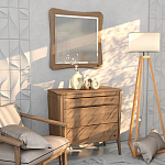 Зеркало квадратное c деревянной рамой из массива дуба Tasteful Furniture варинант исполнения - 3 | Loft Concept в Омске