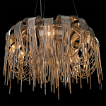 Люстра подвесная круглая с изогнутыми металлическими дугами и ниспадающими цепочками 65 см Atlantis Chain варинант исполнения - 17 | Loft Concept в Омске