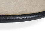 Банкетка круглая бежевый велюр на 4-х металлических ножках черного цвета SANJAY варинант исполнения - 3 | Loft Concept в Омске